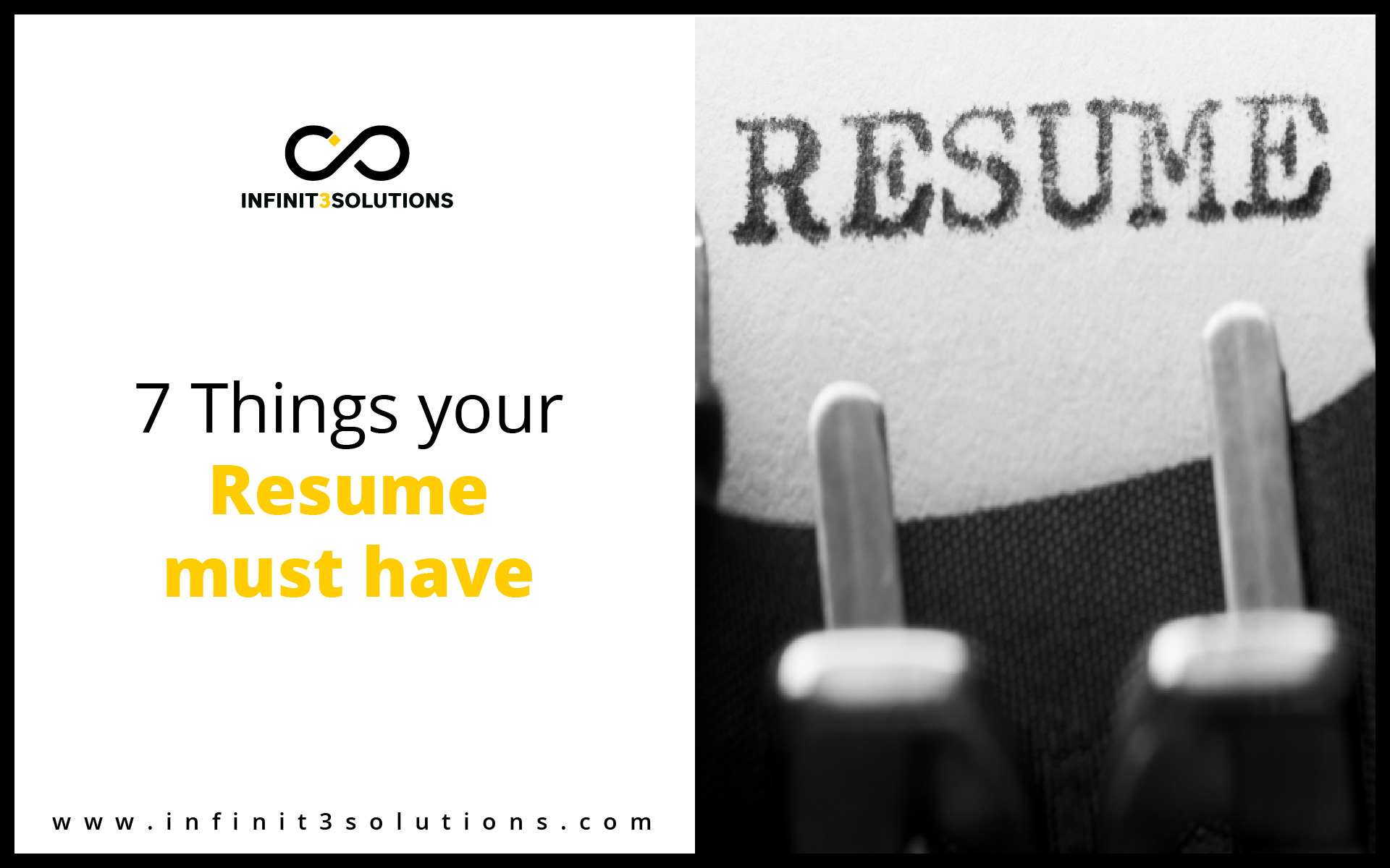 7 things your resume must have