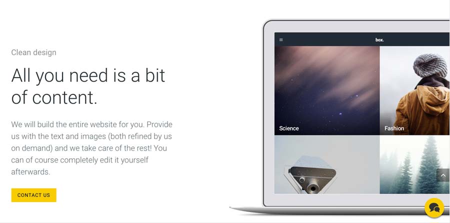 Landing page sample by Infinit3 landing page sample