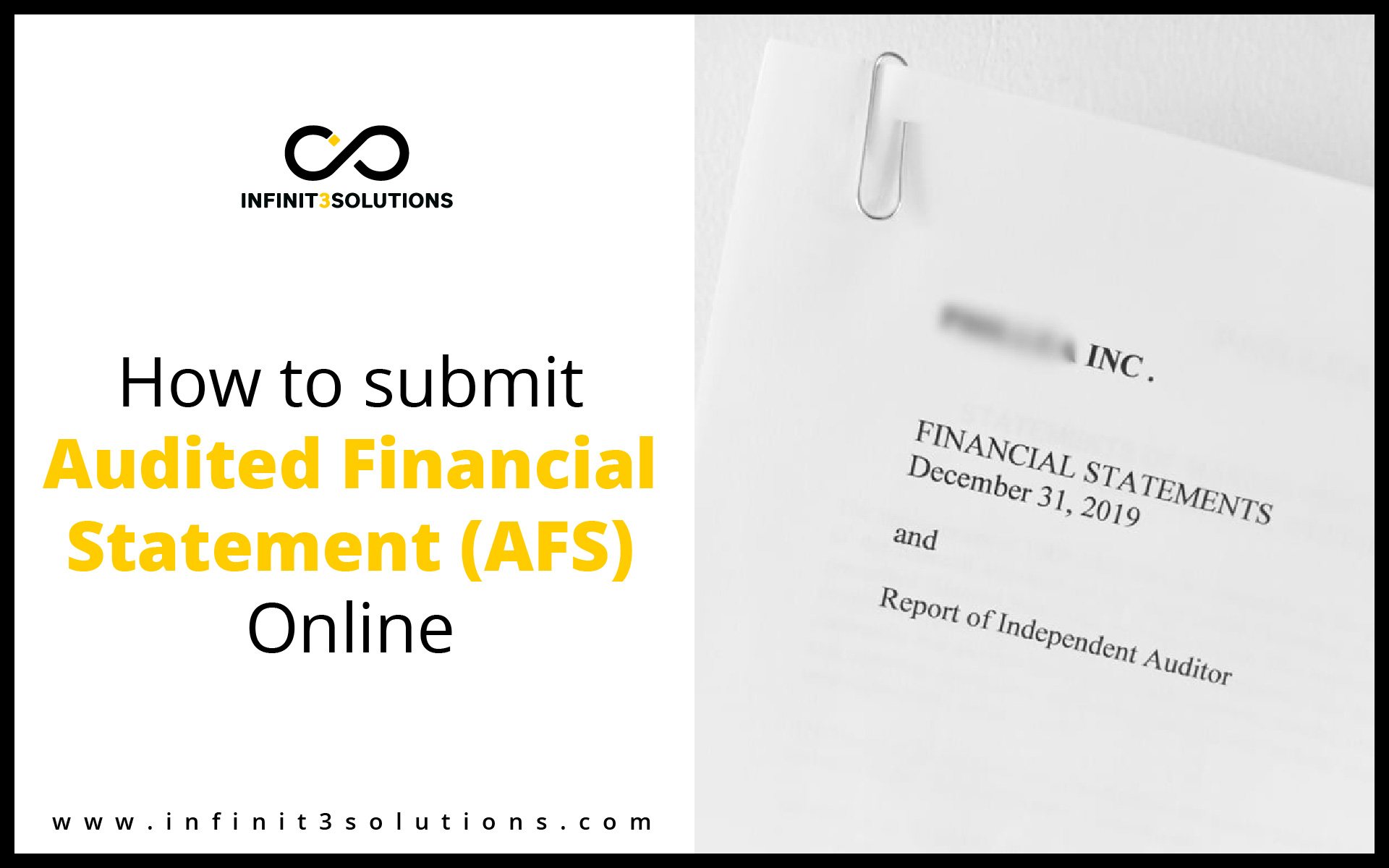 How to submit Audited Financial Statement using eAFS